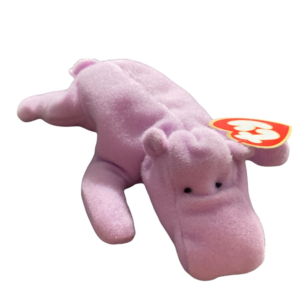 VINTAGE Ty - Teenie Beanie Babies Happy (Hippo) With Tag